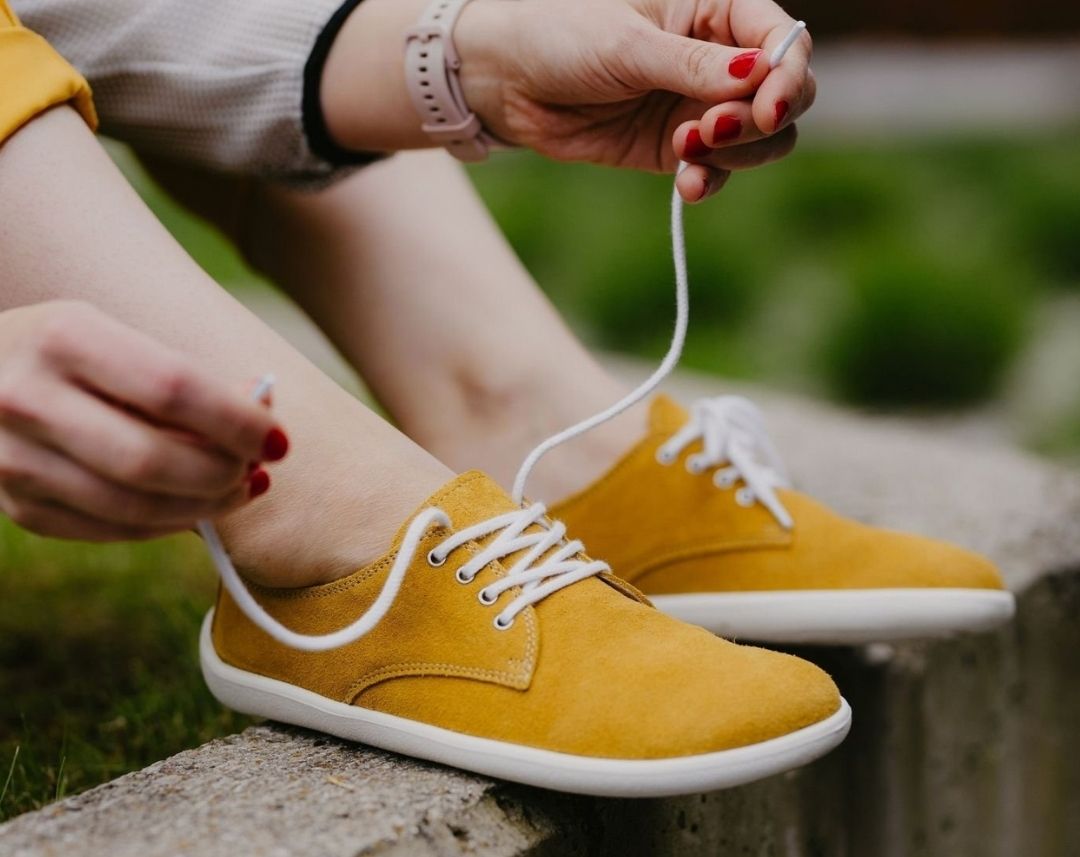 Barefoot Shoes - Be Lenka City - Mustard & White - 1