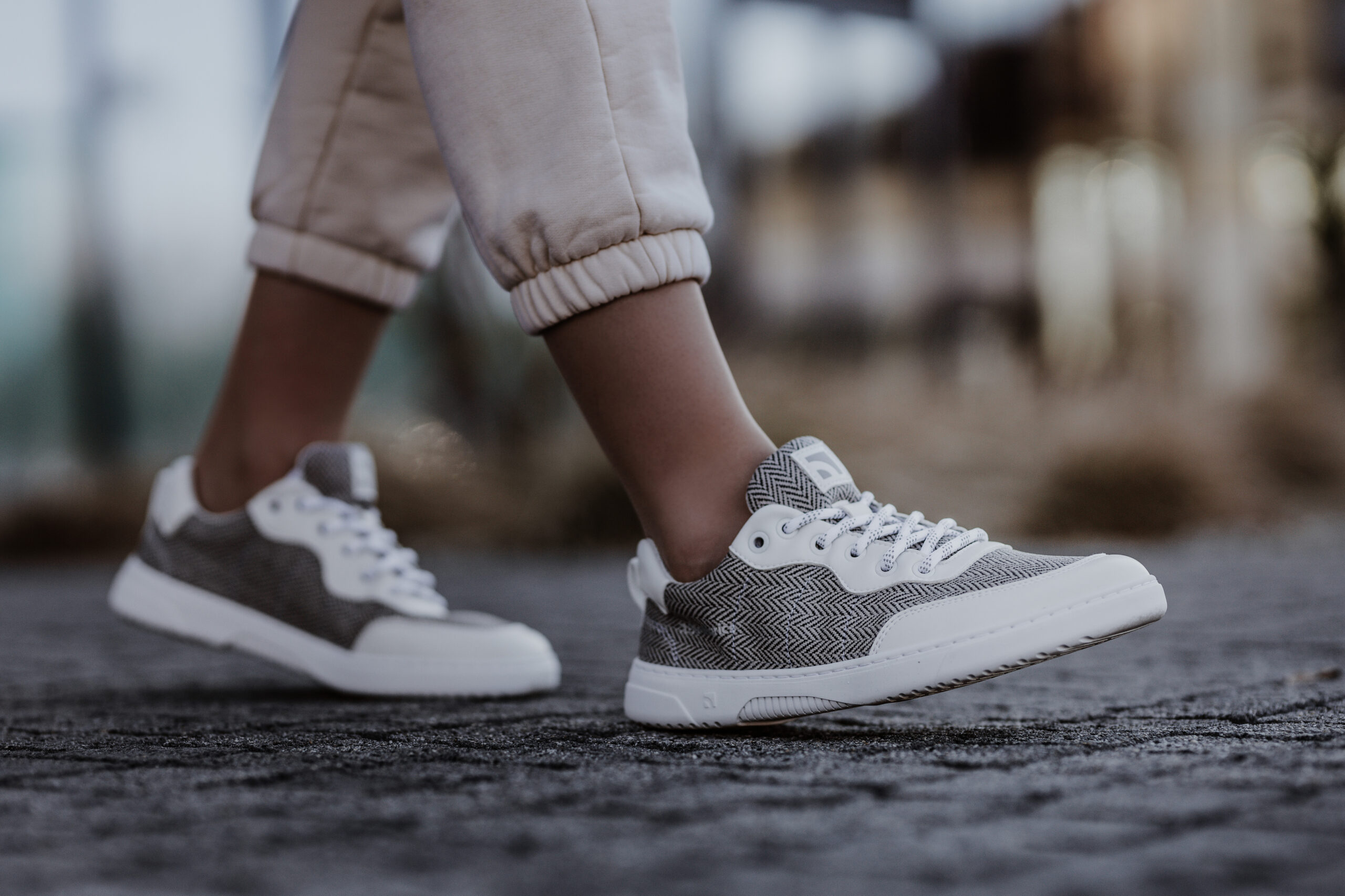 Barefoot Sneakers Barebarics - Kudos - White & Grey - 5