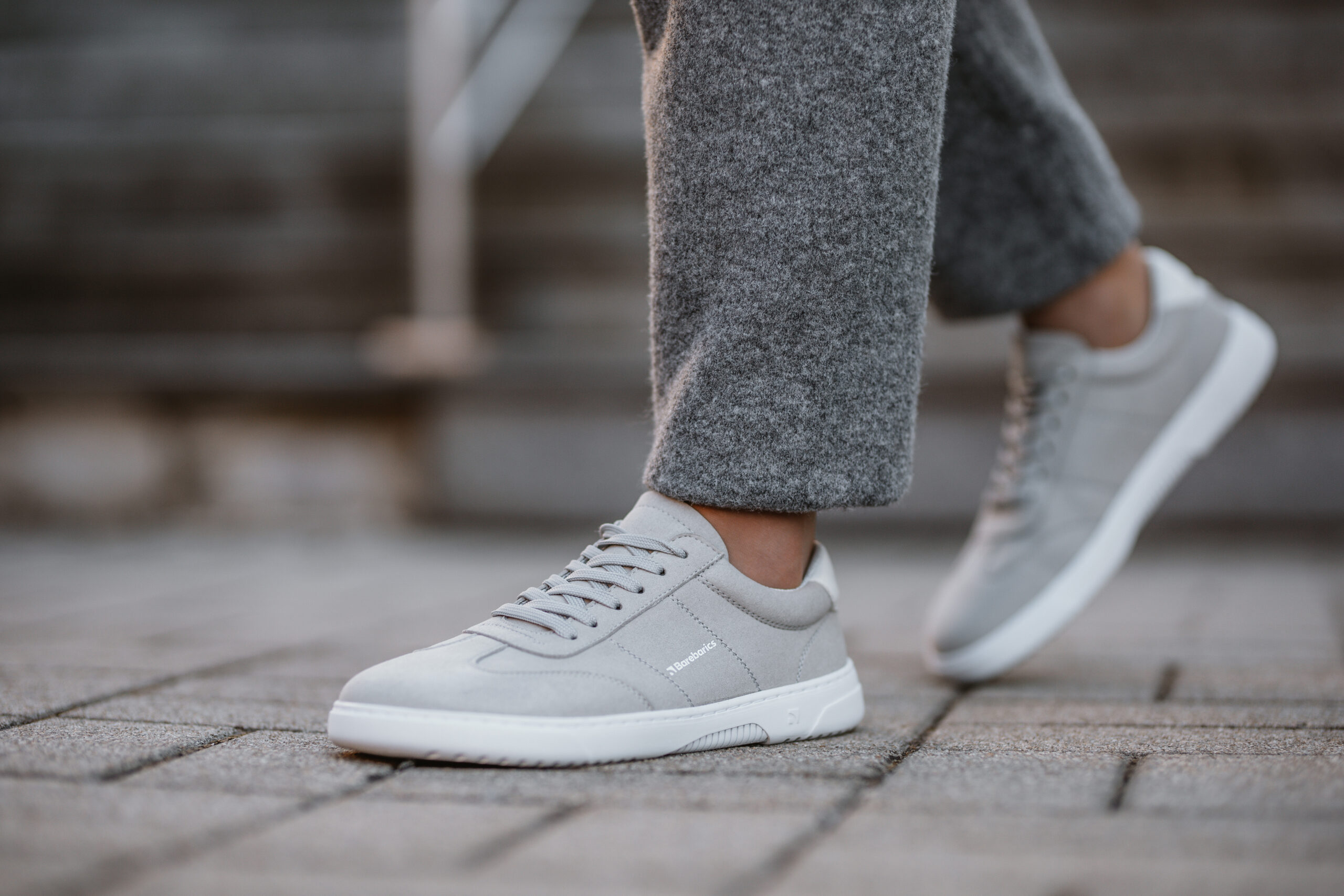 Barefoot Sneakers Barebarics - Pulsar - Grey & White - 2