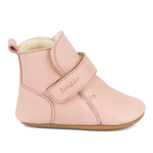 Prewalker boot vinterboot rosa pink veganläder ull termogummisula
